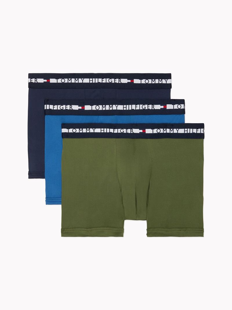 Férfi Tommy Hilfiger Th comfort + trunk 3pk Trunks Piros | HU 1315GSO